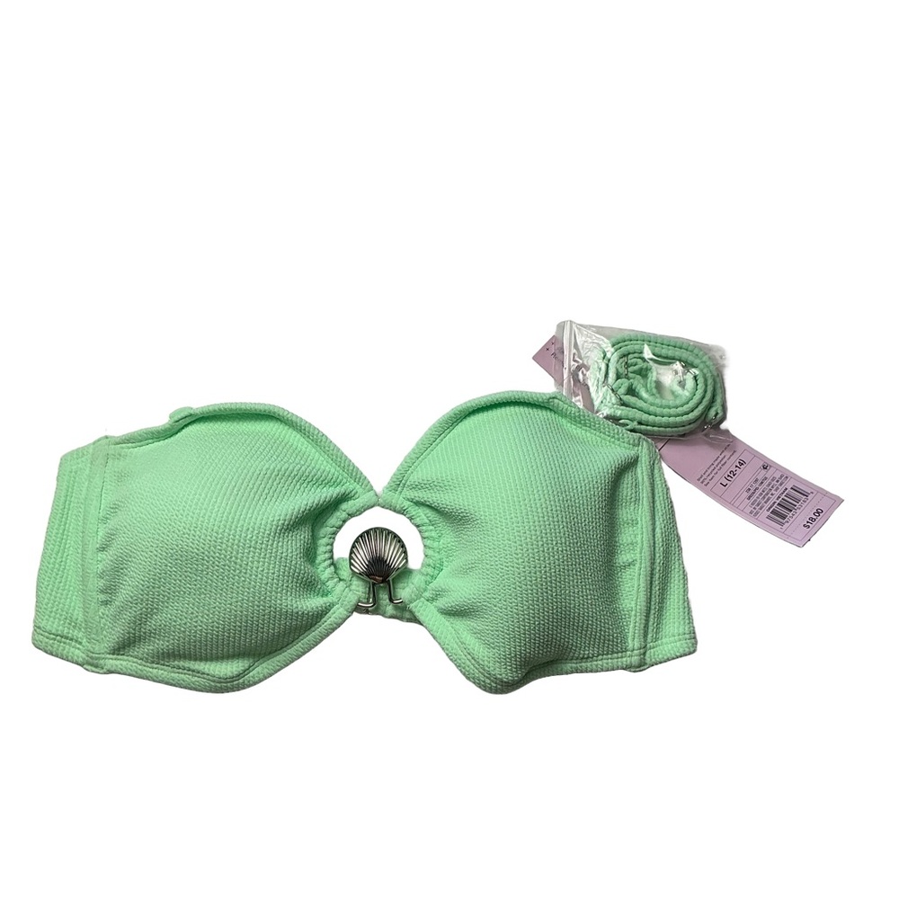 Green Wild Fable Sea Shell Bikini Top